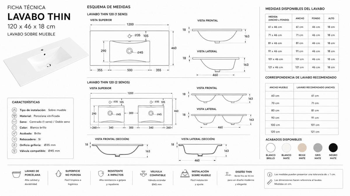 "AKCIJA" Komplet omarice VOLUM + LED-ogledalo Megan z umivalnikom