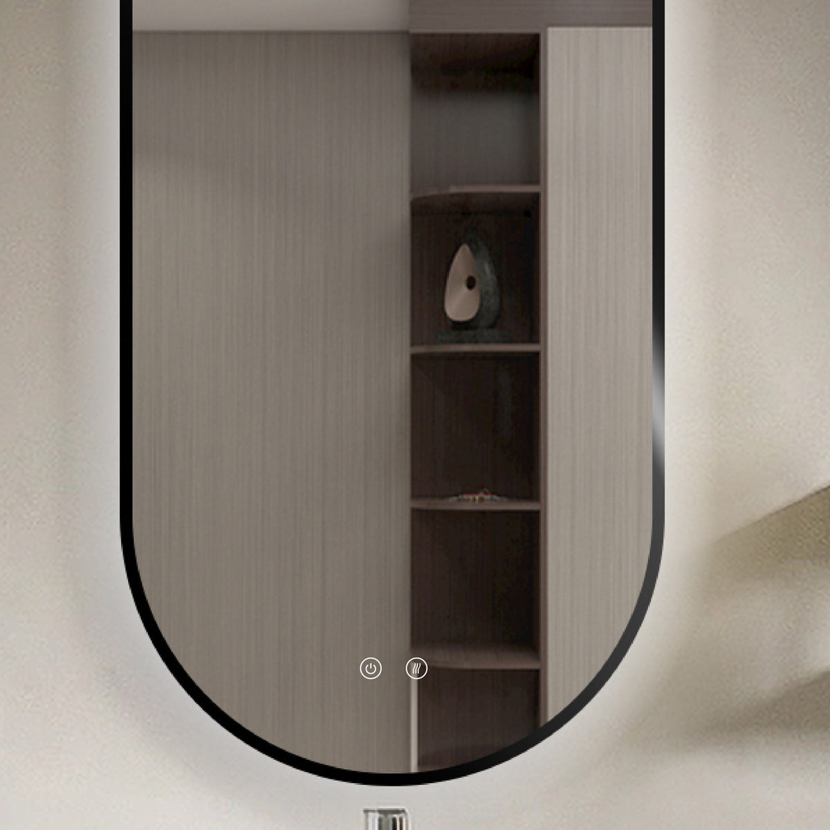 LED ogledalo Selene Gold & Black